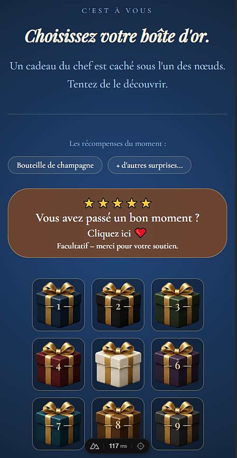Écran d'invitation à laisser un avis Google