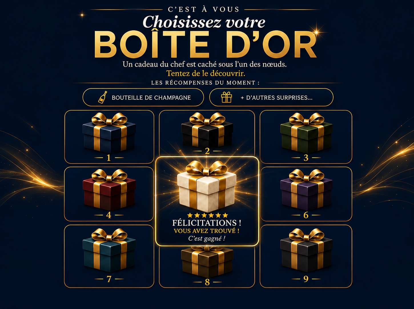 Choisissez une boîte